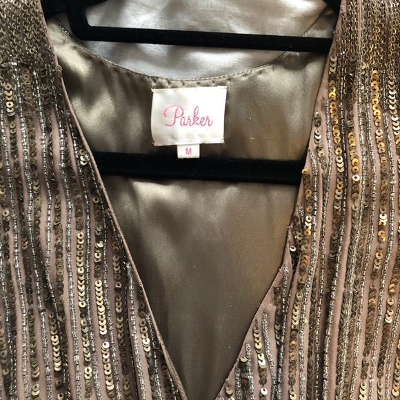 Beaded Parker Dress. Size M - Picture 7 of 9